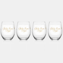 Vaso con diseño dorado