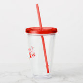 Vaso de acrílico - Te Amo - Personalizable Acryltrinkbecher (Links)