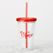 Vaso de acrílico - Te Amo - Personalizable Acryltrinkbecher (Vorderseite)