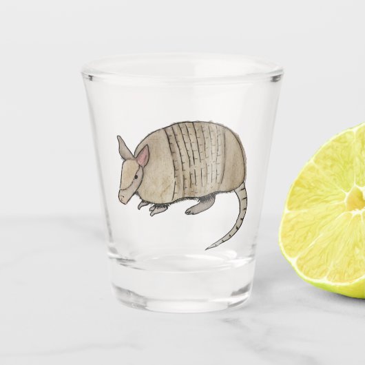 Vaso de chupito con armadillo schnapsglas (Vorderseite)