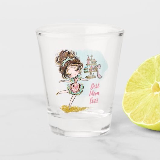 Vaso de chupito para la mejor mamá del mundo schnapsglas (Vorderseite)