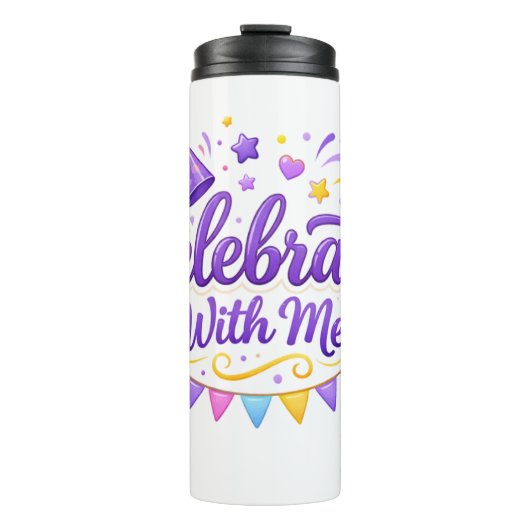 Vaso Térmico con Diseño “Celebrate With Me” | Idea Thermosbecher (Vorderseite)