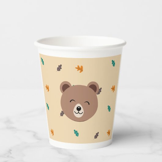 Vasos De Papel Baby Shower, Animales del Bosque Pappbecher (Vorderseite)