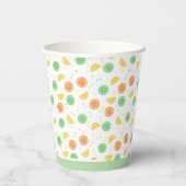 Vasos de papel cítricos borde verde pappbecher (Rückseite)