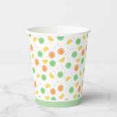 Vasos de papel cítricos borde verde pappbecher (Links)