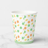 Vasos de papel cítricos borde verde pappbecher (Rechts)