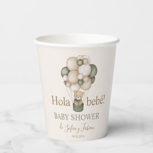 Vasos De Papel Teddy Bear Baby Shower Boy Pappbecher