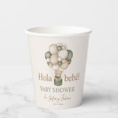 Vasos De Papel Teddy Bear Baby Shower Boy Pappbecher (Vorderseite)