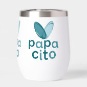 Vasos y copas de vino Daddy with a big heart (Rückseite)