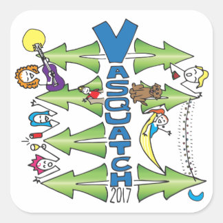 Vasquatch 2017 - Großaufkleber Quadratischer Aufkleber