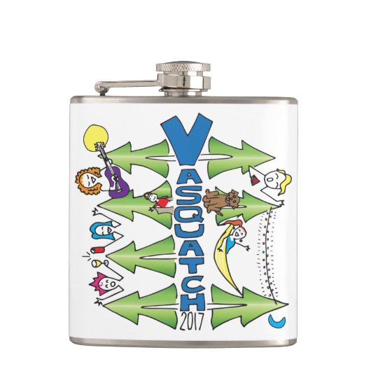 Vasquatch 2017 - Kleine Flasche Flachmann (Vorderseite)