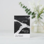 Vasquez - mutiger Künstler-Maler-Illustrator Visitenkarte (Stehend Vorderseite)