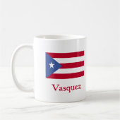 Vasquez Puertorikaner-Flagge Kaffeetasse (Links)