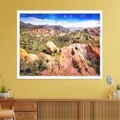 Vasquez Rocks Watercolor Leinwanddruck (Insitu (Wohnzimmer))