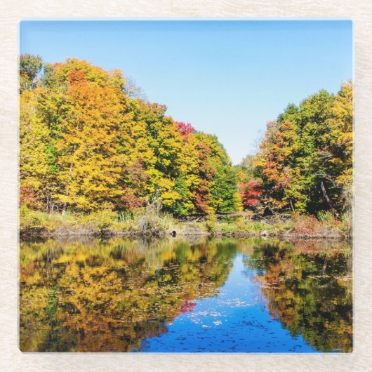 Vassar Farms Pond Glasuntersetzer (Vorderseite)