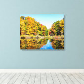 Vassar Farms Pond Leinwanddruck (Insitu (Holzboden))