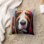 Vasset Hound Dog Pet Niedlich Adorable Animal Comp Kissen (Decke)