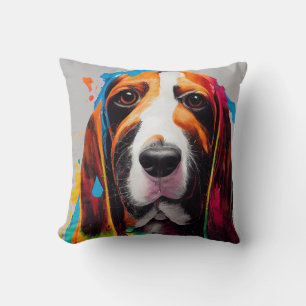 Vasset Hound Dog Pet Niedlich Adorable Animal Comp Kissen