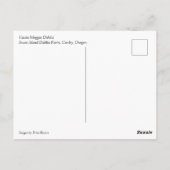 Vassio Meggos Dahlia Postkarte (Rückseite)