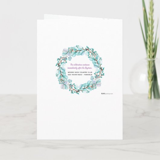 Vasso Griechisch-orthodoxe Kirche Taufprogramm Programm (Rückseite)