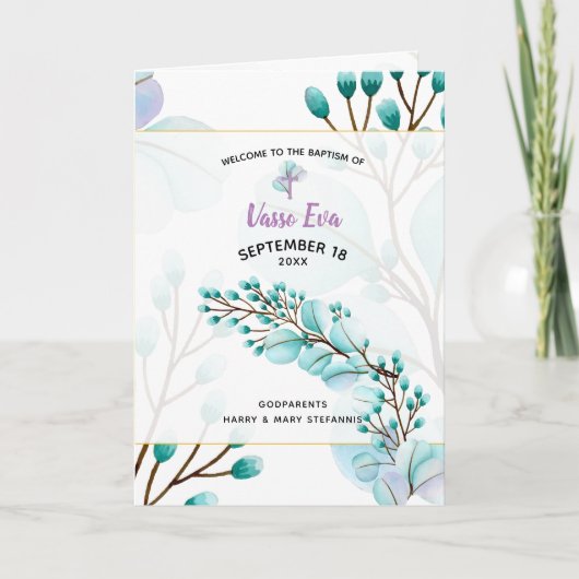 Vasso Griechisch-orthodoxe Kirche Taufprogramm Programm (Vorderseite)