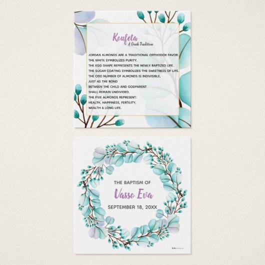 Vasso Koufeta Card (Vorne & Hinten)