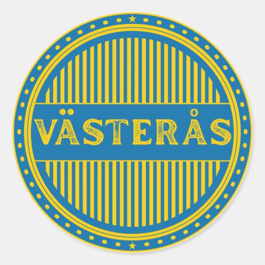 Västerås City Pride Emblem – Swedish Identity Runder Aufkleber (Vorderseite)