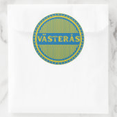 Västerås City Pride Emblem – Swedish Identity Runder Aufkleber (Tasche)