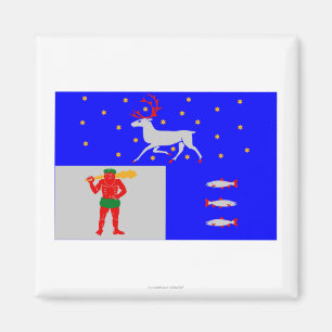 Västerbottens län Flagge Magnet