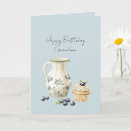 Vasurbeeren Cupcake Geburtstag Karte