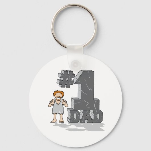 Vater 1 Steinzeit Schlüsselanhänger (Vorderseite)