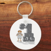 Vater 1 Steinzeit Schlüsselanhänger (Vorderseite)