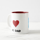 VATER #1 ZWEIFARBIGE TASSE (Vorderseite Links)