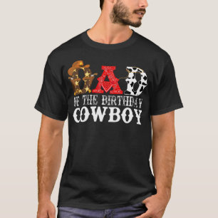 Vater 1St Erster Geburtstag Cowboy Western Rodeo P T-Shirt