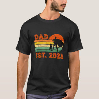 Vater 2021 gegründet Est New Dad Papa Vater Gesche T-Shirt