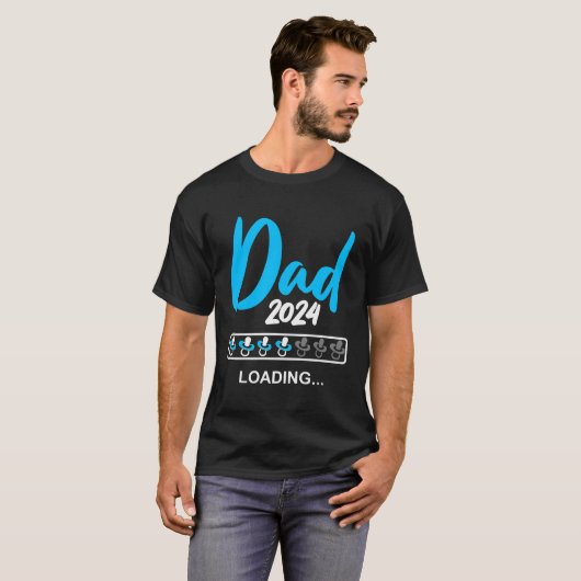 Vater 2024 Ladung Sprichwort Nachwuchs Expectant V T-Shirt (Vorne ganz)