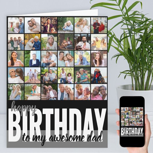 Vater 31 Foto Collage Happy Birthday Card Karte