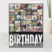 Vater 31 Foto Collage Happy Birthday Card Karte (Vorderseite)