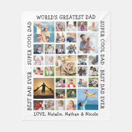 Vater 33 FotoCollage Custom Redewendungen Personal Fleecedecke