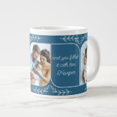 Vater 3 Vertikales Foto Liebende Wörter Personalis Jumbo-Tasse (Vorderseite Rechts)