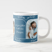 Vater 3 Vertikales Foto Liebende Wörter Personalis Jumbo-Tasse (Rechts)