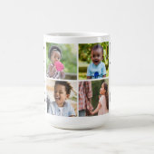 Vater 4 Fotos einfach die beste Lösung Kaffeetasse (Mittel)