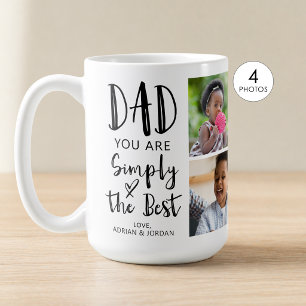 Vater 4 Fotos einfach die beste Lösung Kaffeetasse