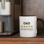 Vater 5 Sterne Bewertung | Bester Vater je Tasse