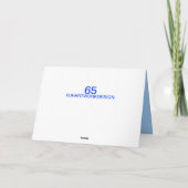 VATER 65. BIRTHDAY CARD KARTE (Rückseite)