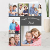 Vater 6 FotoCollage jedes Alter große Glück Geburt Karte (Vorderseite)