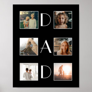 Vater 6 FotoCollage Niedlich Eleganter Vater Tag Poster