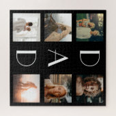 Vater 6 FotoCollage Niedlich Eleganter Vater Tag Puzzle (Horizontal)