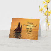 Vater, 75. Sunset Yacht Geburtstagskarte Karte (Gelbe Blume)