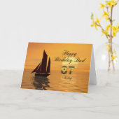 Vater, 87. Sunset-Jacht Geburtstagkarte Karte (Gelbe Blume)